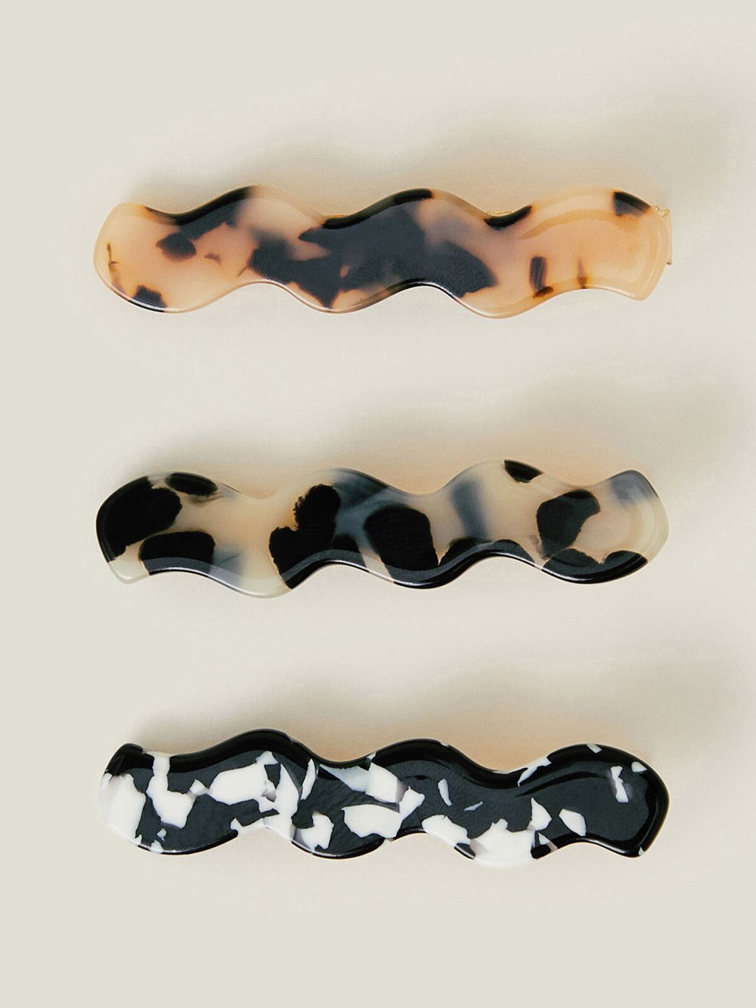 

Accessorize Women Set Of 3 Alligator Hair Clip, Black