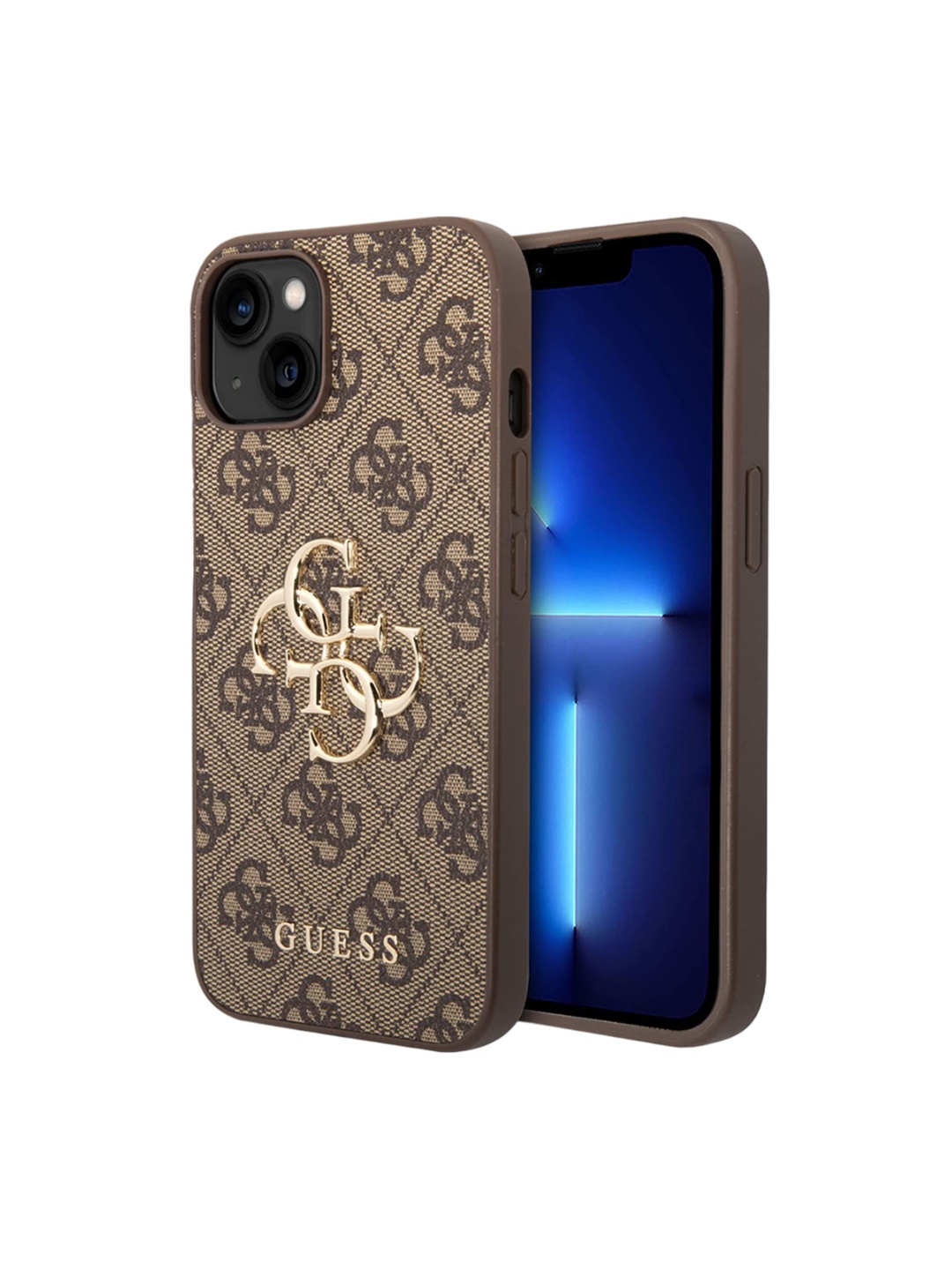 

CG MOBILE Printed iPhone 15 Back Case, Camel brown