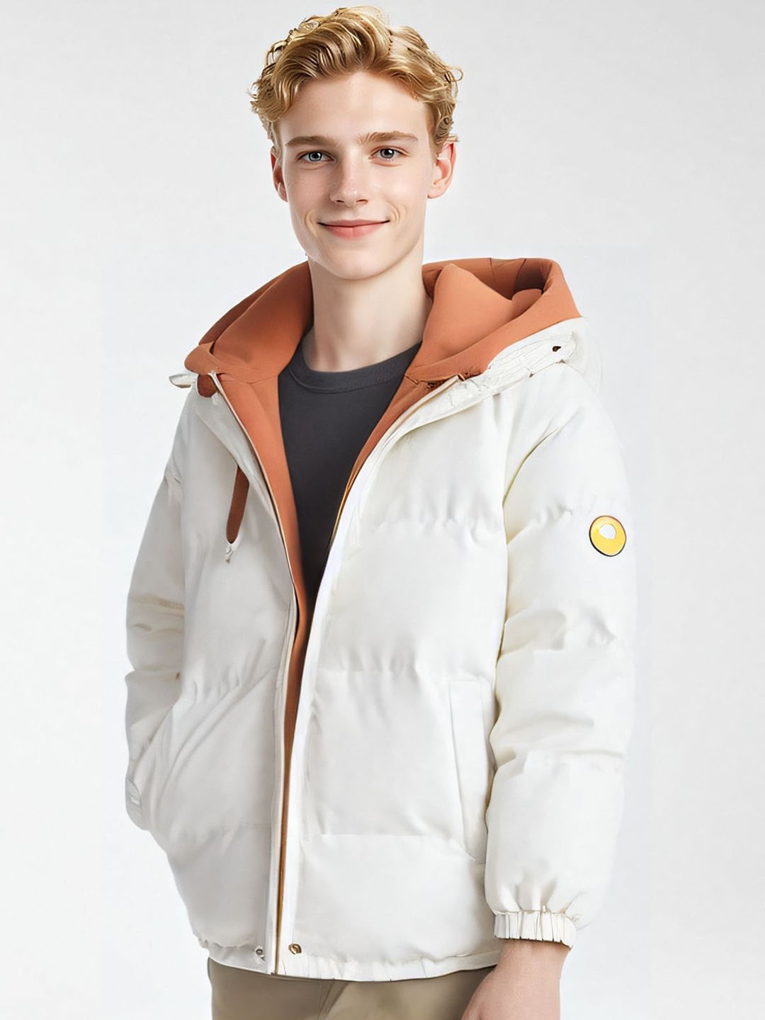 

StyleCast x Revolte Men Hooded Padded Jacket, White