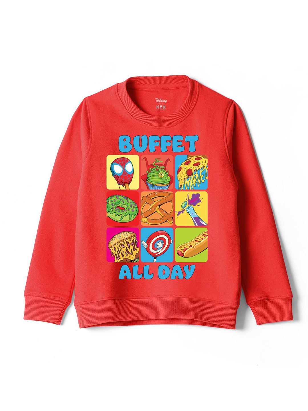 

Wear Your Mind Boys Printed Long Sleeves Sweatshirt, Red