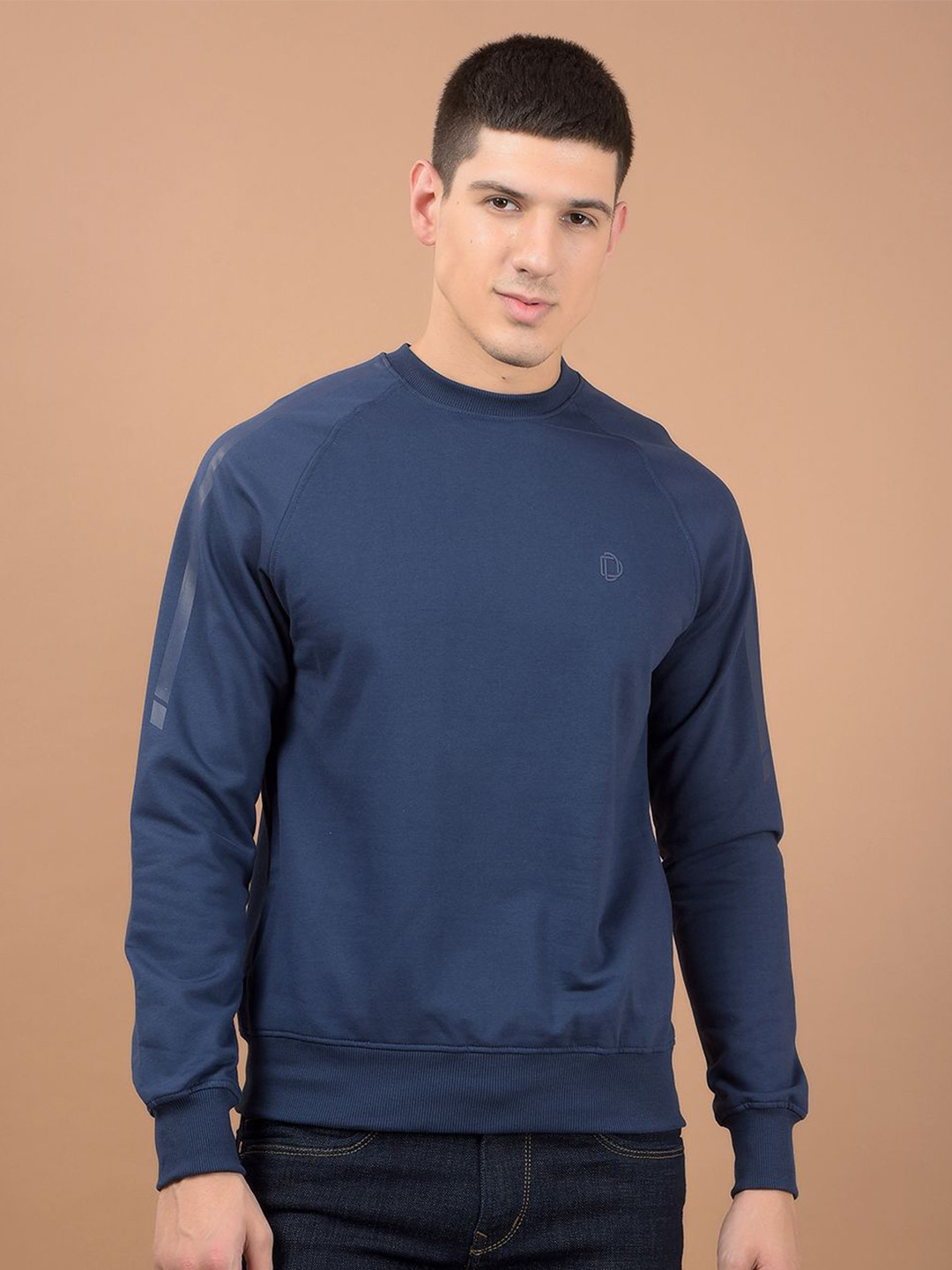 

Dollar Men Cotton Long Sleeves Pullover Sweatshirt, Blue