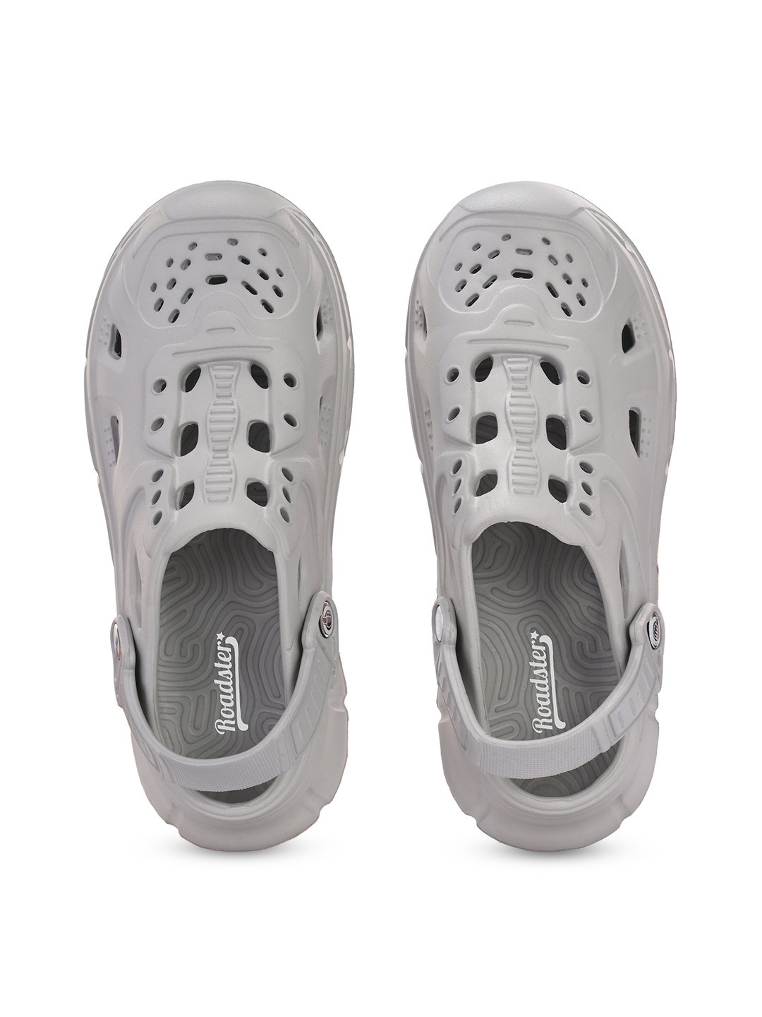 

The Roadster Lifestyle Co Men Self Design Rubber Clogs, Grey