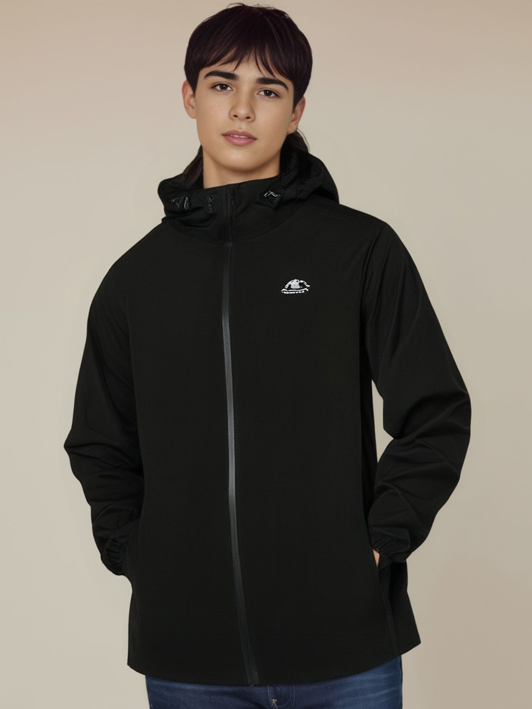 

StyleCast x Revolte Men Open Front Jacket, Black
