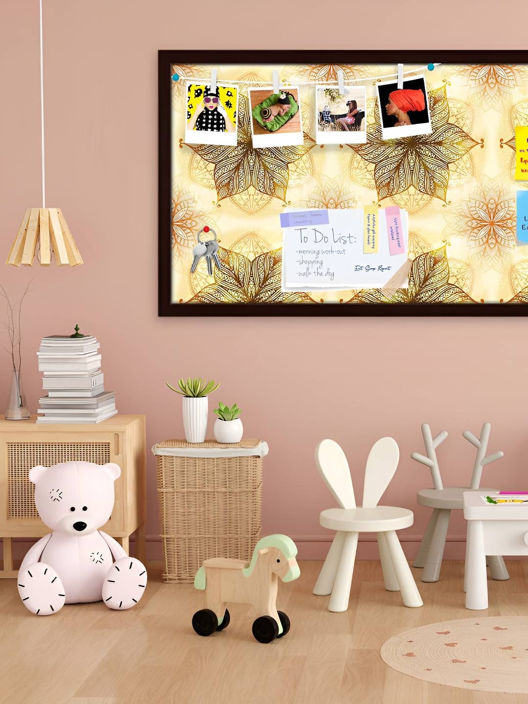 

ArtzFolio Wooden Notice Pin Board, Multi