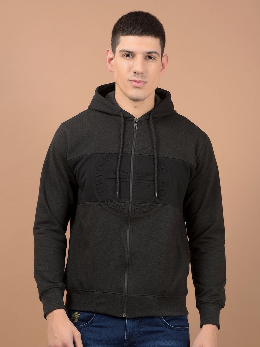 

Dollar Men Long Sleeves Hooded Sweatshirt, Black