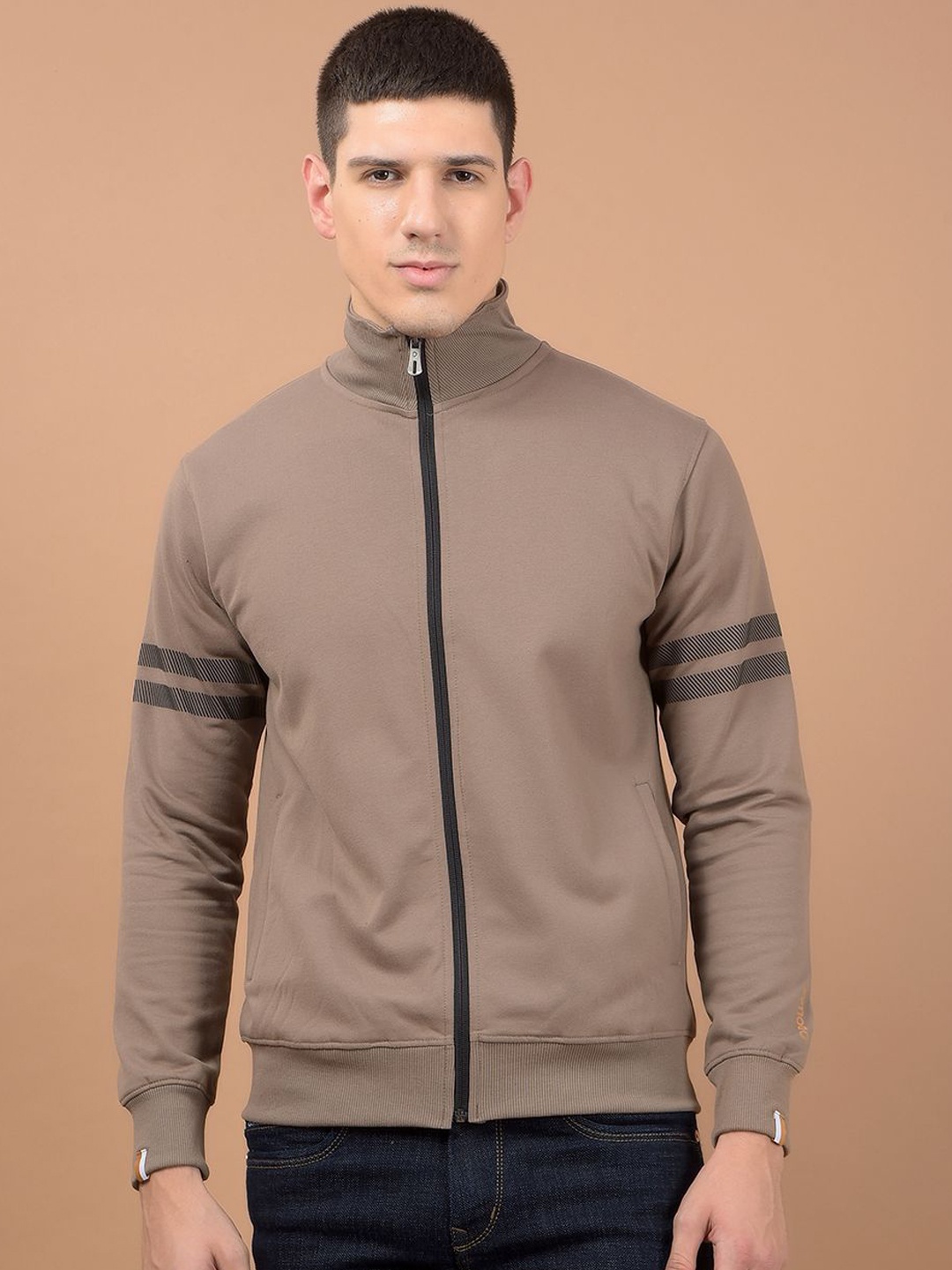 

Dollar Men Lightweight Open Front Jacket, Brown