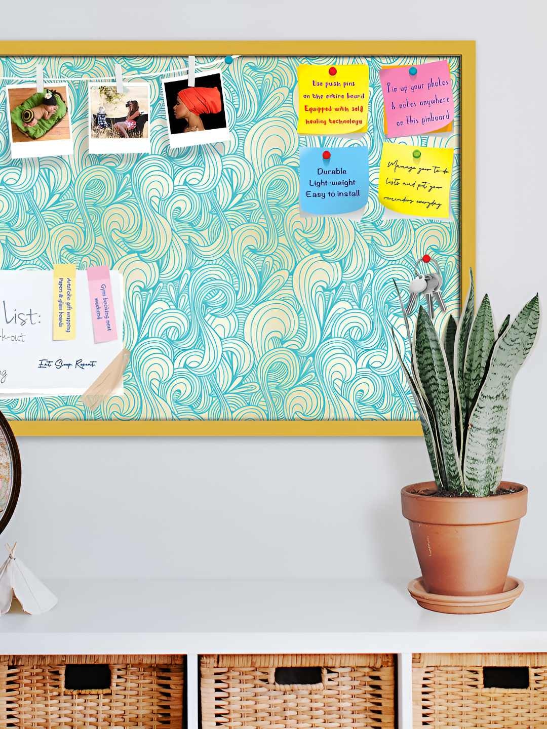 

ArtzFolio Wooden Notice Pin Board, Multi
