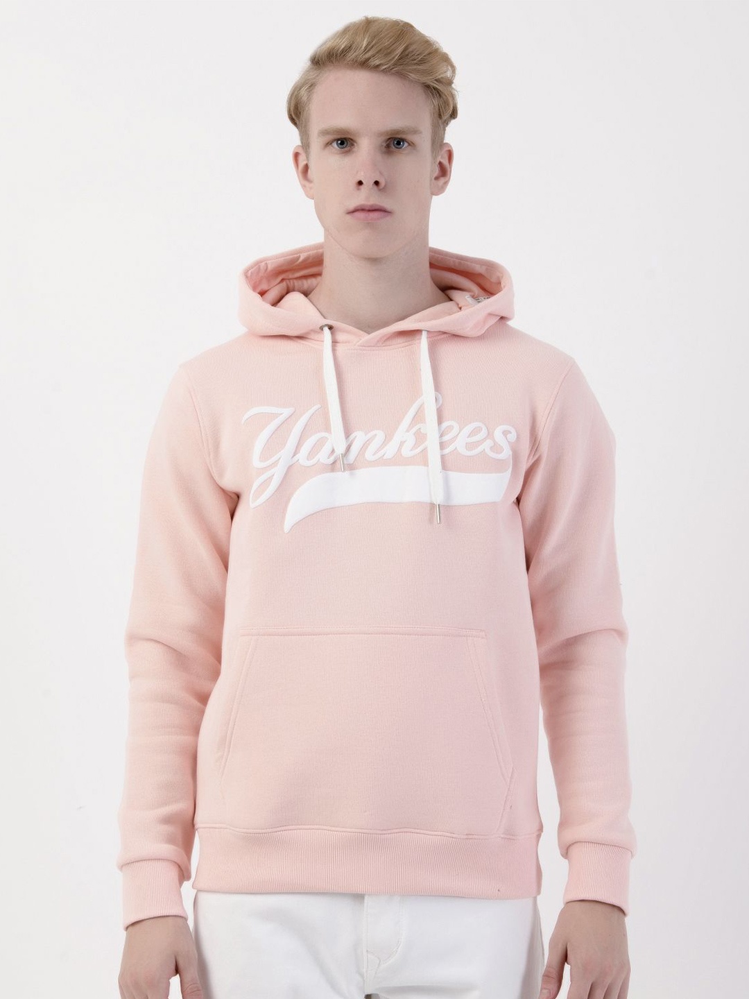 

Albion By CnM Men Hooded Sweatshirt, Peach