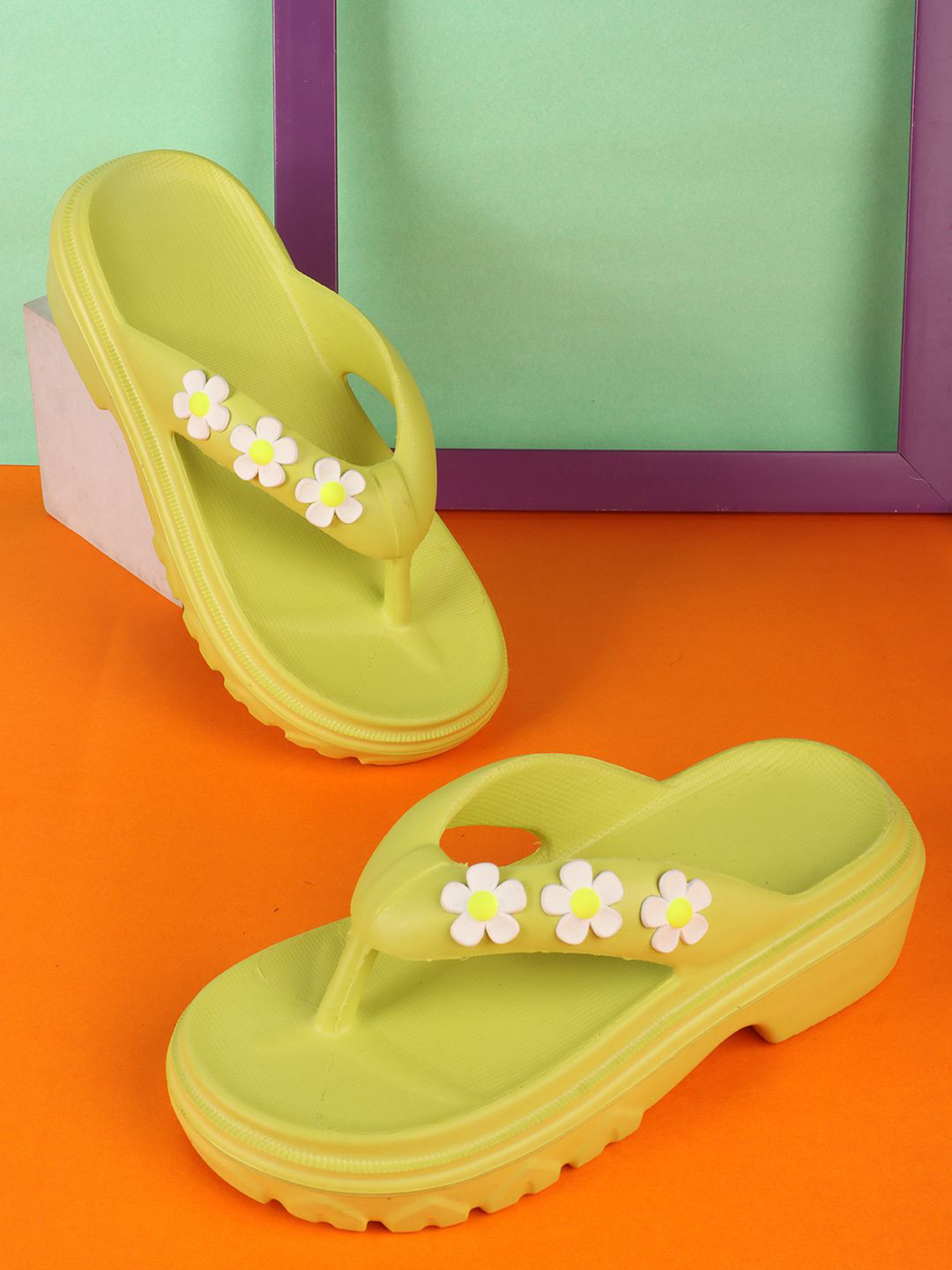 

DressBerry Women Round Toe Mid Top Platform Sandals, Sea green