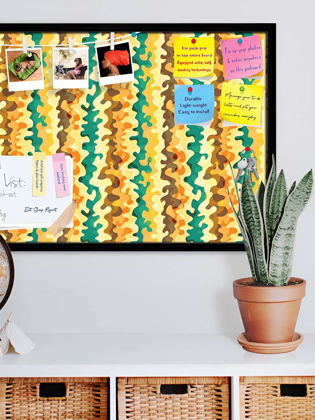 

ArtzFolio Wooden Notice Pin Board, Multi