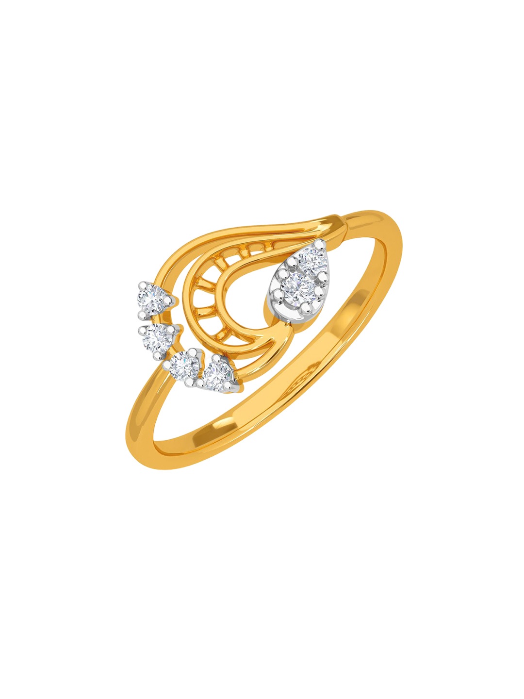 

KISNA DIAMOND AND GOLD JEWELLERY Women 18KT Finger Ring Diamond 1.41gm