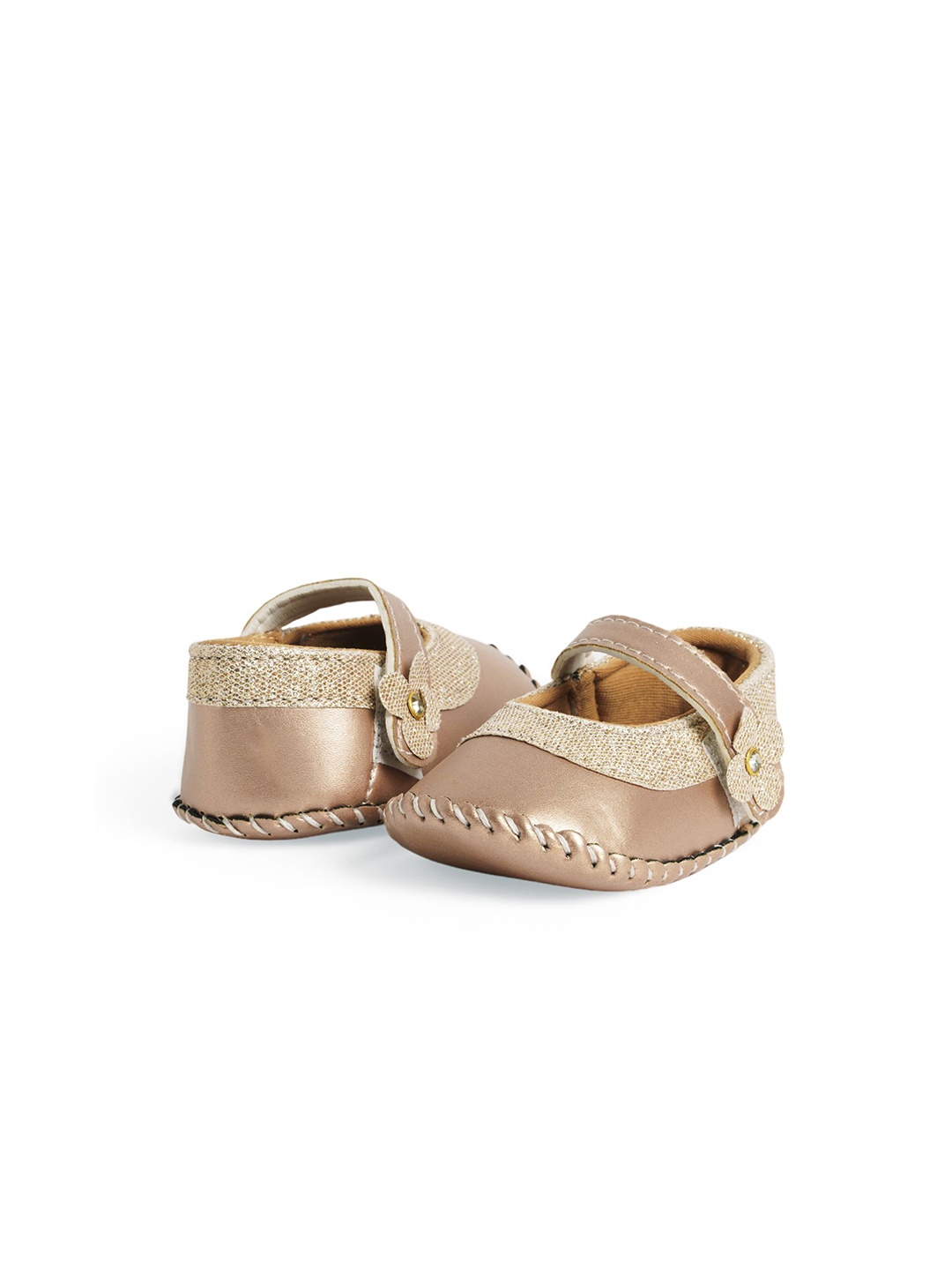 

CHiU Girls Embellished Cotton Booties, Rose gold