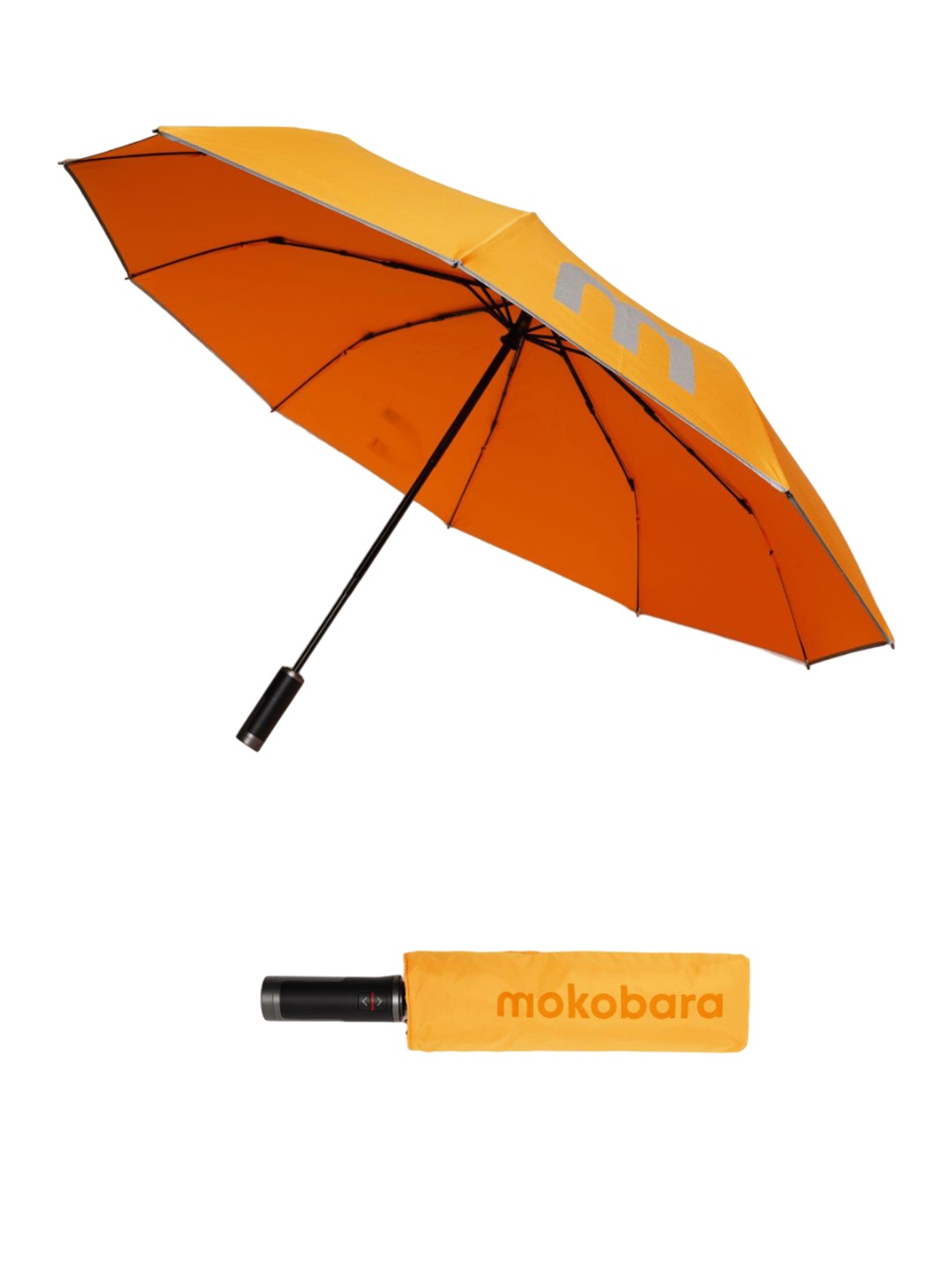 

MOKOBARA Yellow & Grey Semi-Automatic 3 Fold Typography Umbrellas