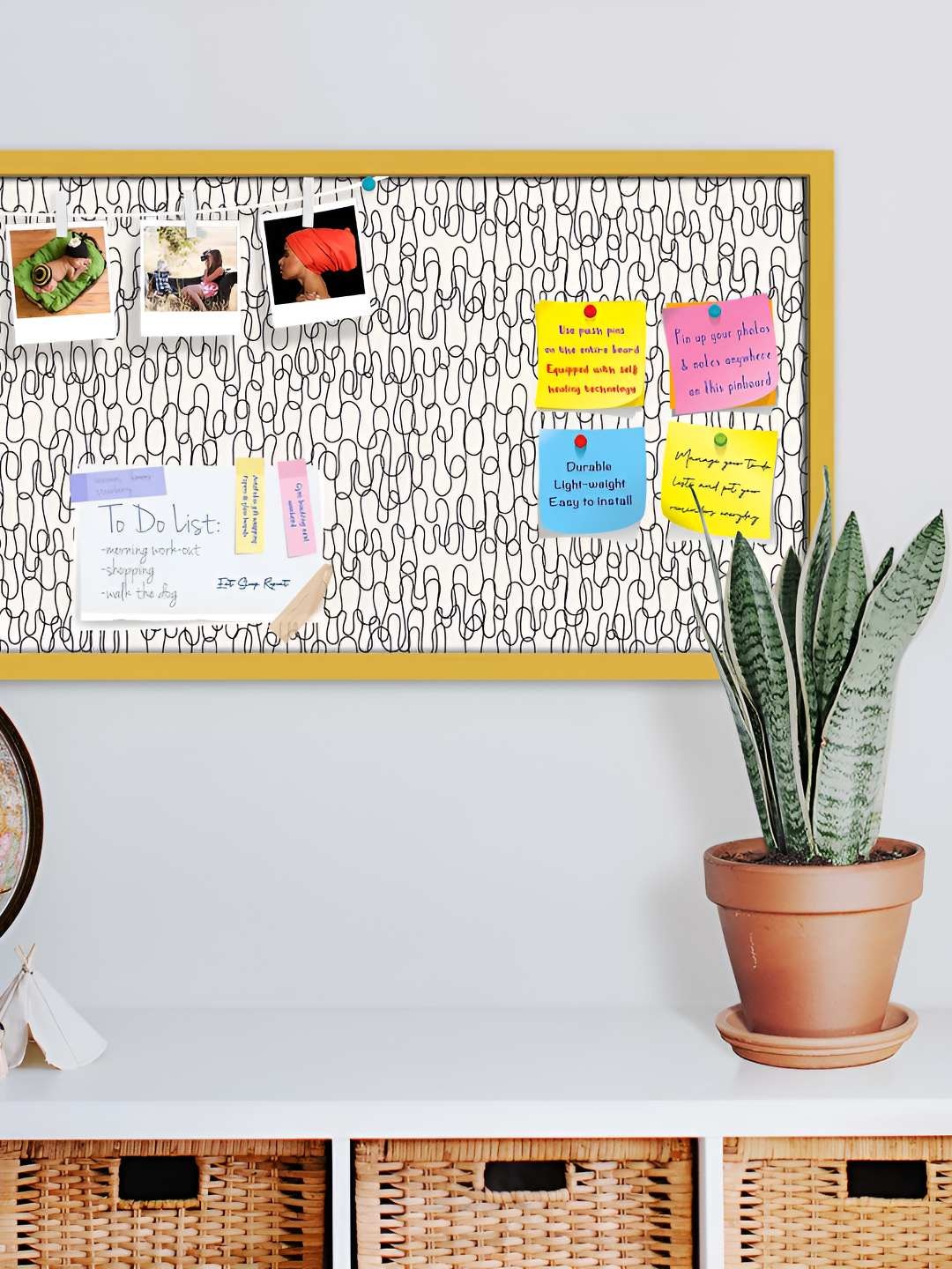 

ArtzFolio Wooden Notice Pin Board, Multi