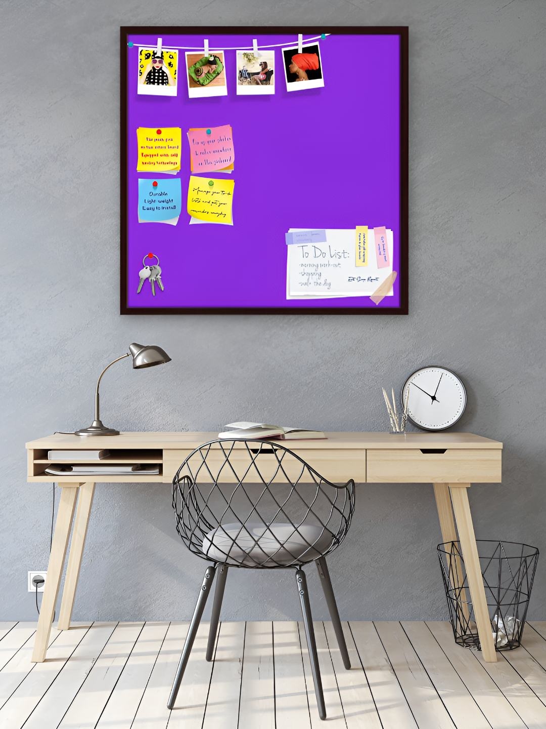 

ArtzFolio Wooden Notice Pin Board, Blue