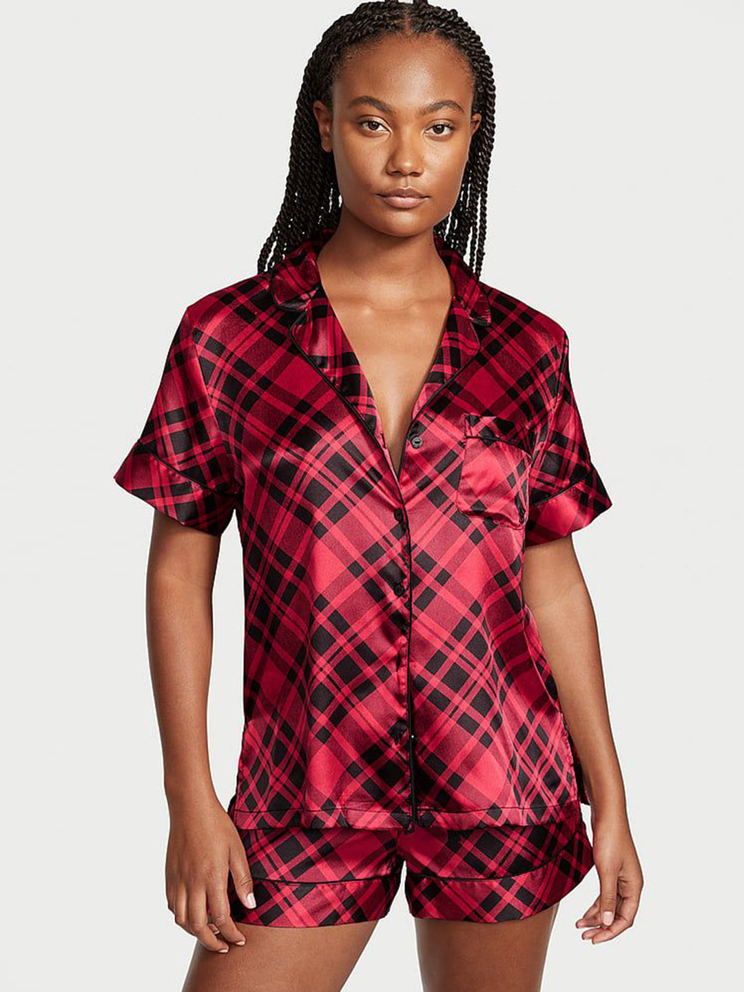 

Victoria's Secret Women Checked Night suit, Red