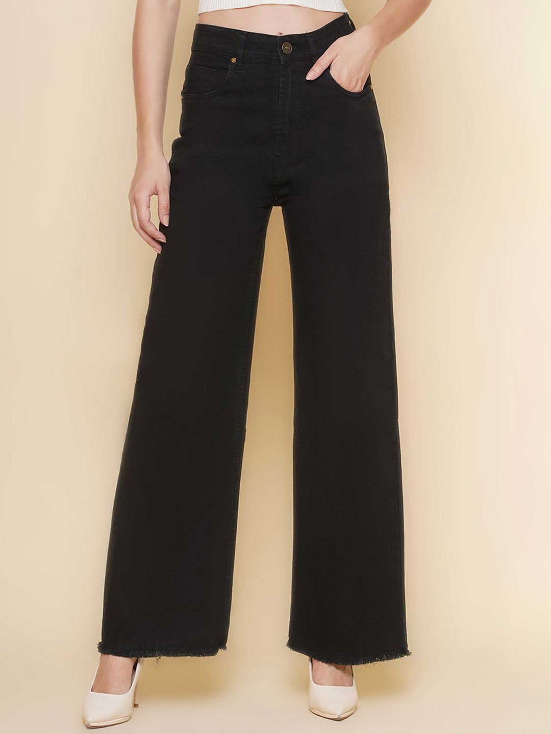 

PUELLA Women Flared High-Rise Stretchable Jeans, Grey