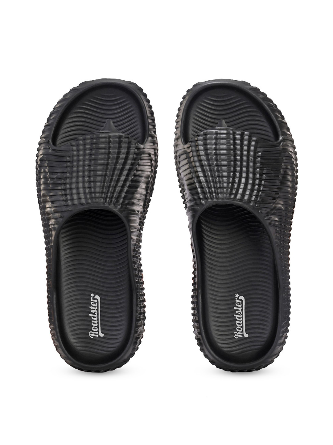 

The Roadster Lifestyle Co Men Casual Light Weight Slider Flip Flops, Black