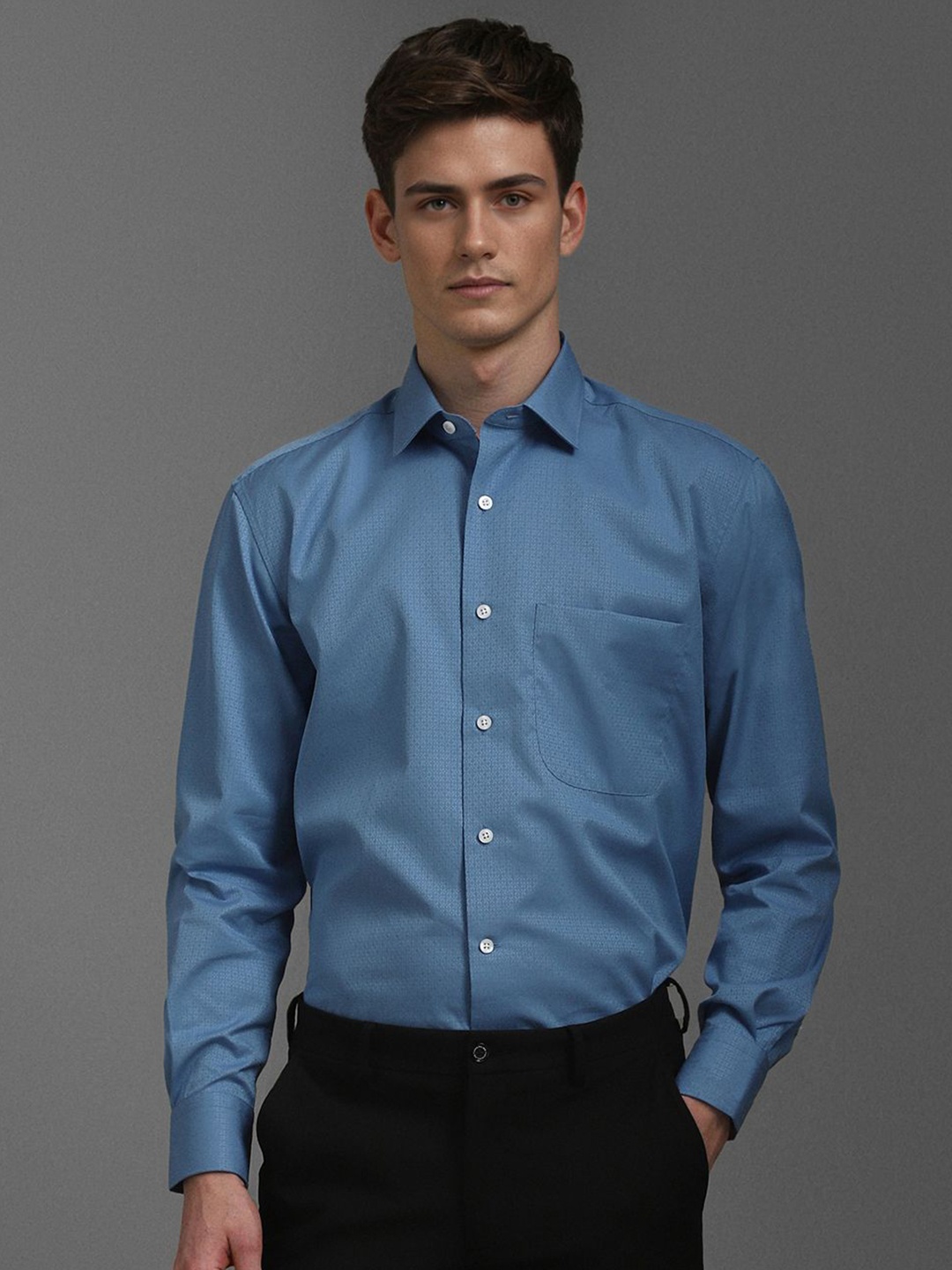

Luxure by Louis Philippe Men Classic Formal Shirt, Blue