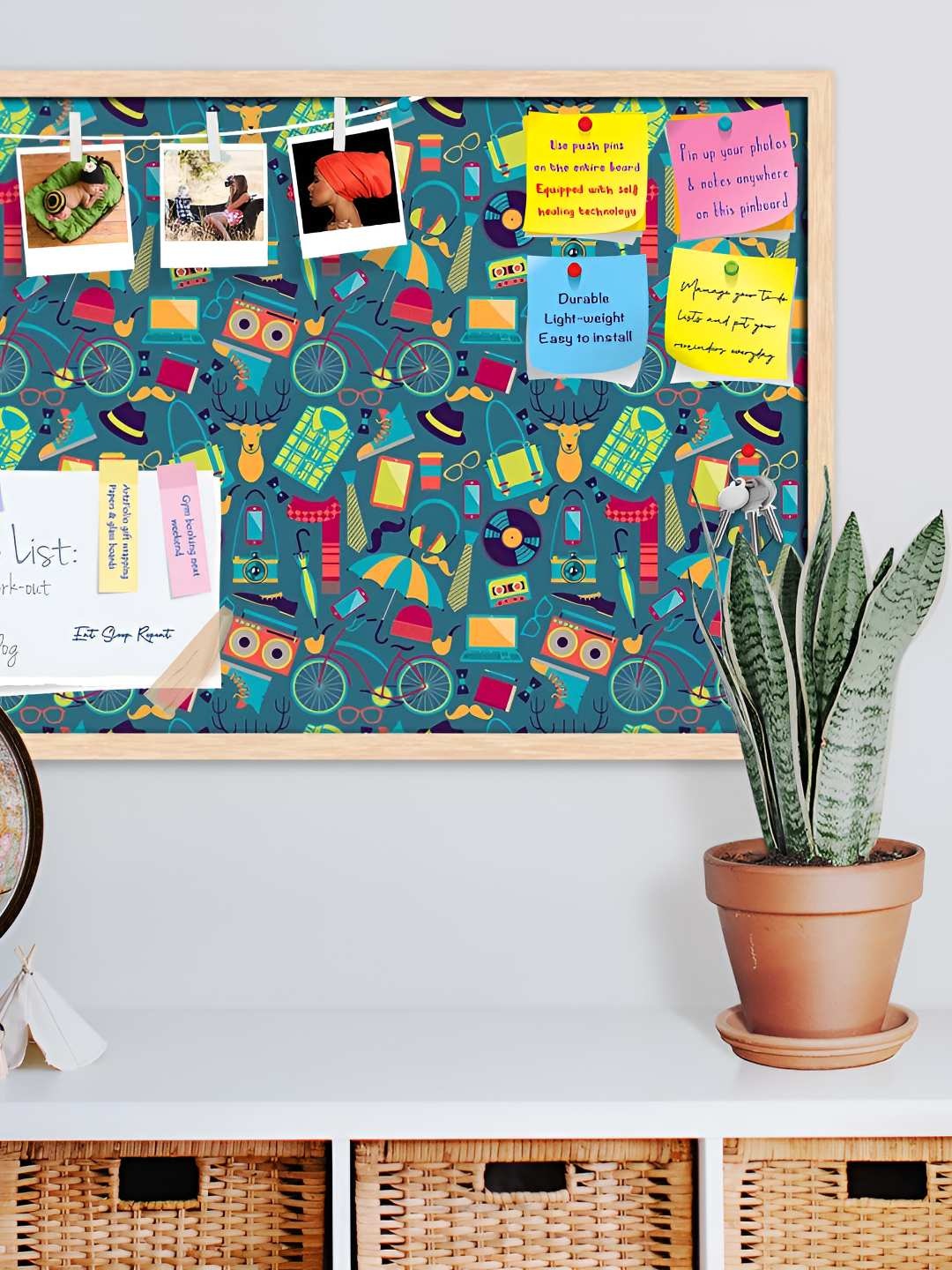 

ArtzFolio Wooden Notice Pin Board, Multi