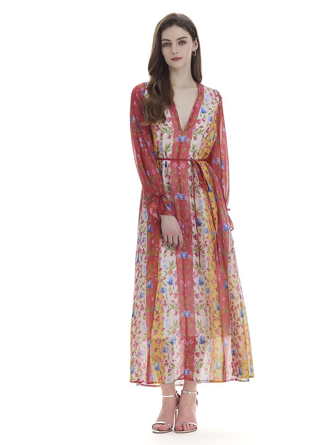 

JC Collection Women Printed A-Line Dress, Red