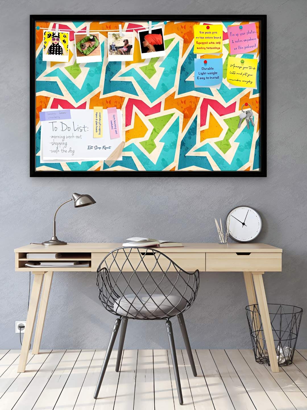 

ArtzFolio Wooden Notice Pin Board, Multi