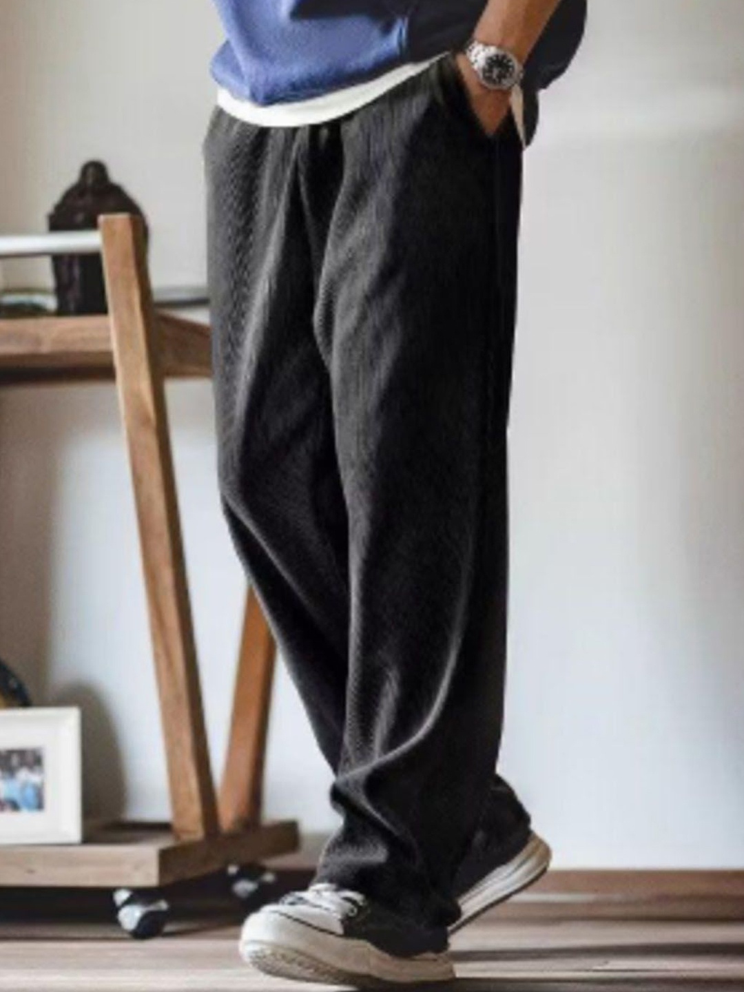 

StyleCast Men Loose Fit Joggers, Black