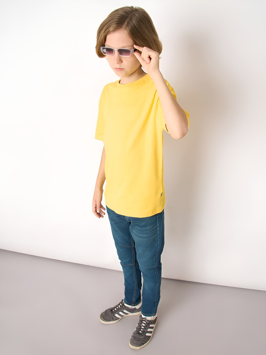 

Jack & Jones Junior Boys Typography Printed Extended Sleeves Pockets T-shirt, Yellow