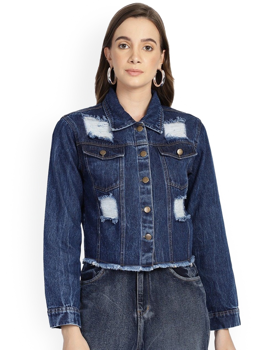 

PUELLA Women Lightweight Outdoor Denim Jacket, Blue