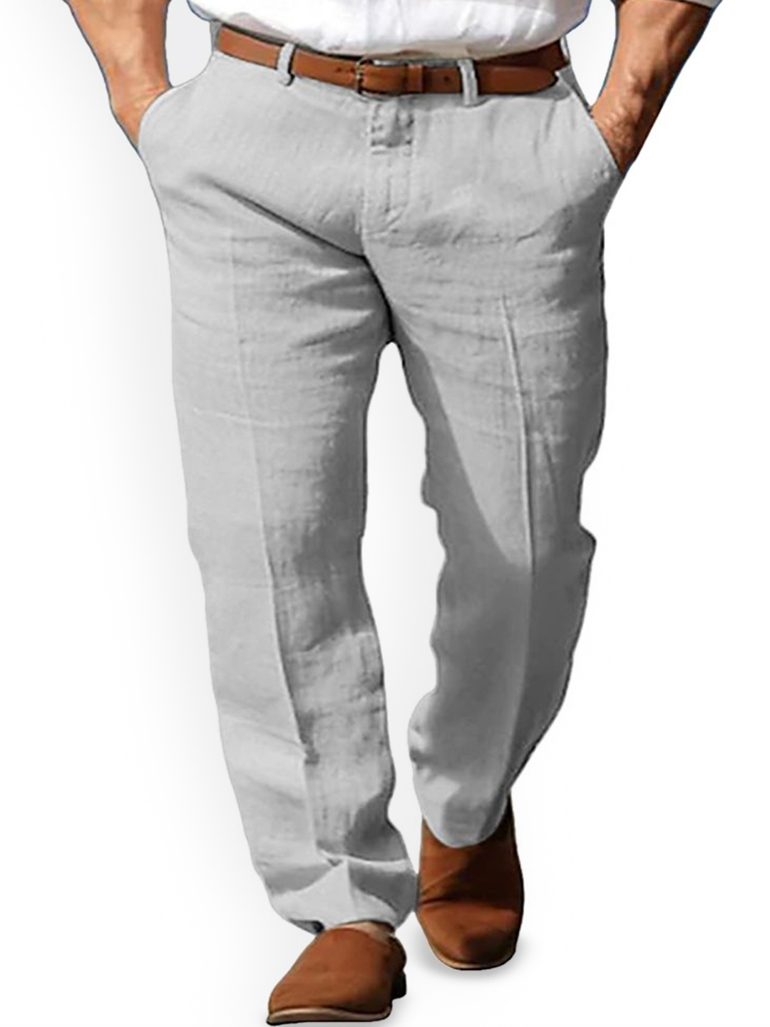 

StyleCast x Revolte Men Mid-Rise Regular Trousers, Grey