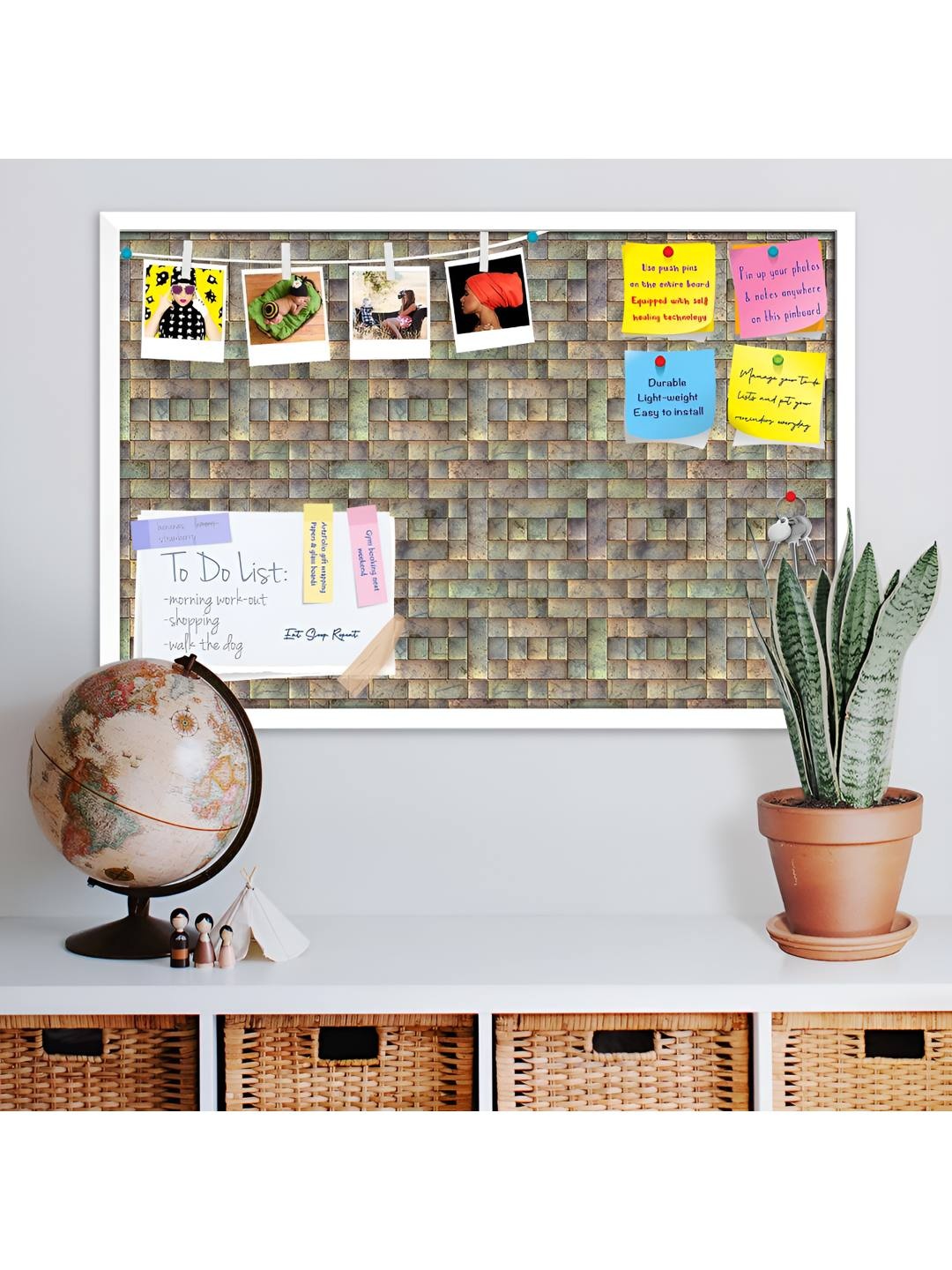 

ArtzFolio Wooden Notice Pin Board, Multi