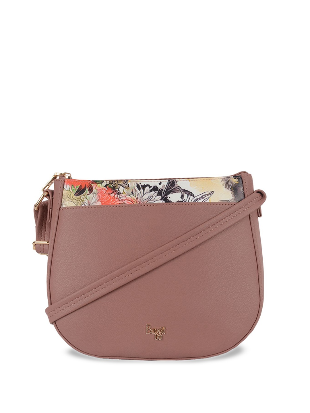 

Baggit PU Shopper Sling Bag with Tasselled, Pink