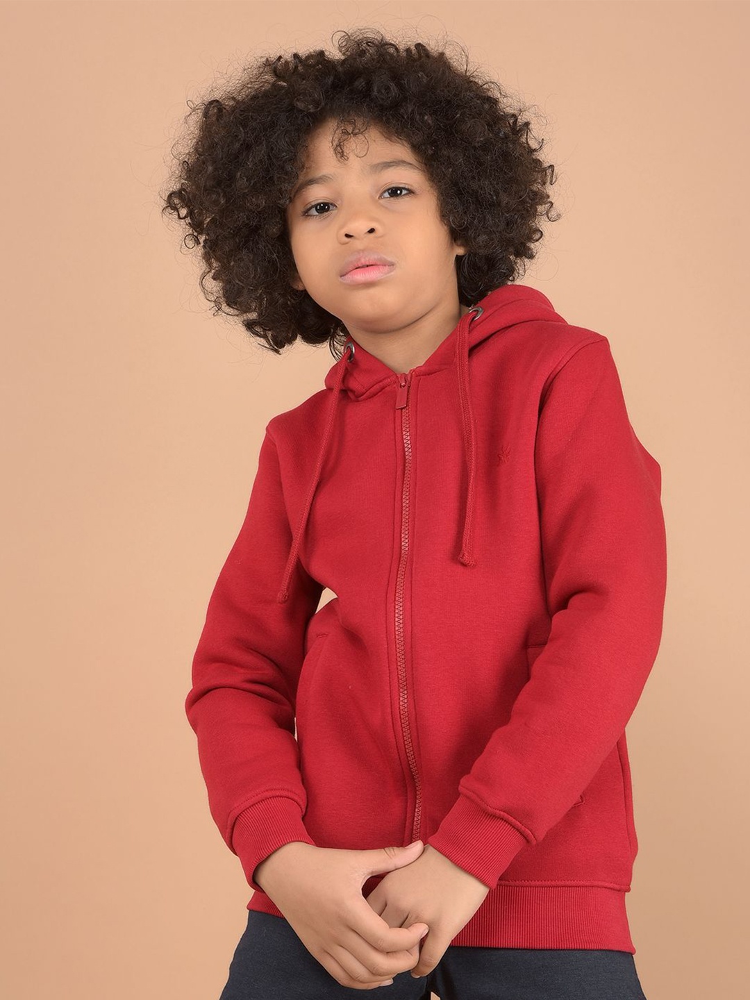

Crimsoune Club Boys Cotton Hooded Long Sleeves Sweatshirt, Maroon