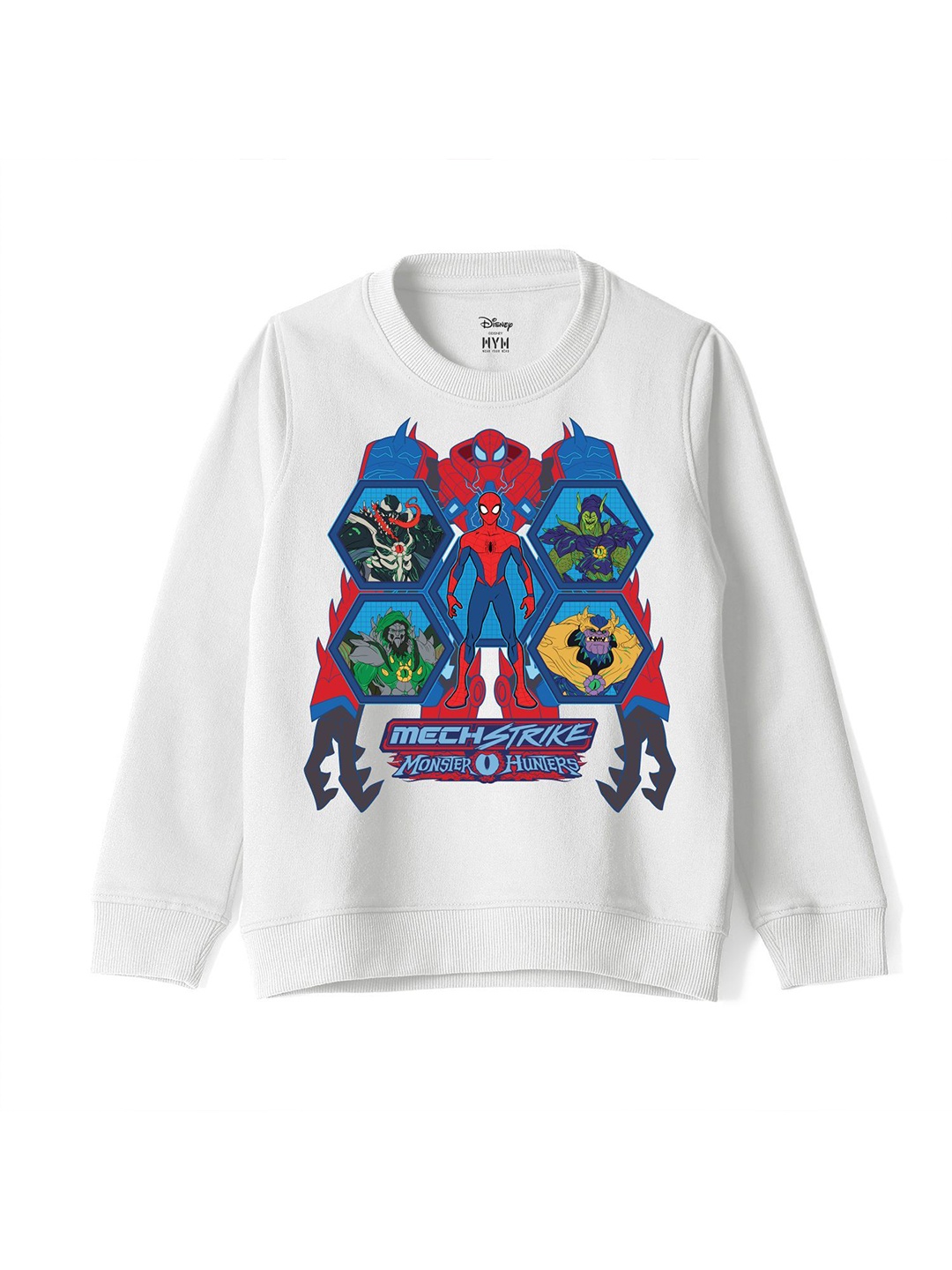 

Wear Your Mind Boys Printed Pullover Sweatshirt, White