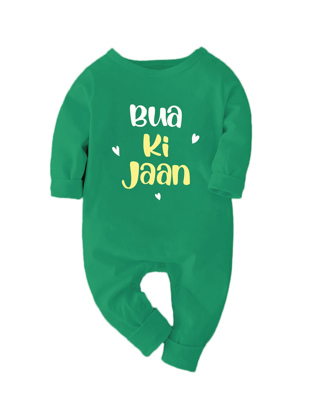 

Zeezeezoo Infant Kids Bua Ki Jaan Printed Cotton Romper, Green