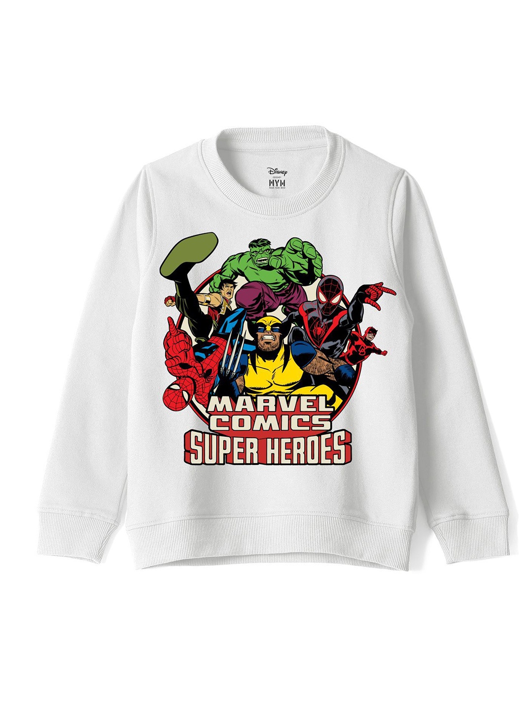 

Wear Your Mind Boys Graphic Printed Sweatshirt, White