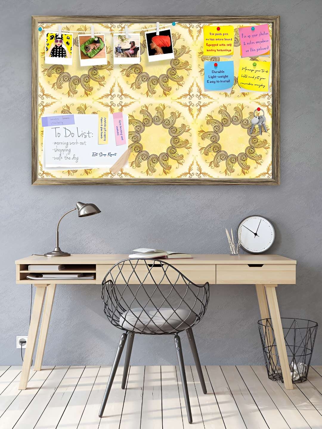 

ArtzFolio Wooden Notice Pin Board, Multi
