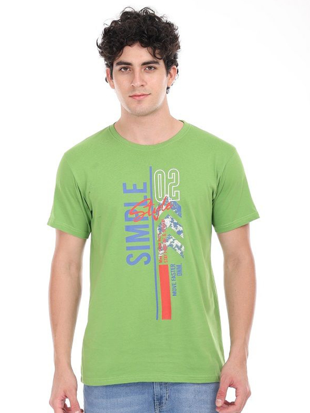 

Masculino Latino Men Typography Printed T-shirt, Green