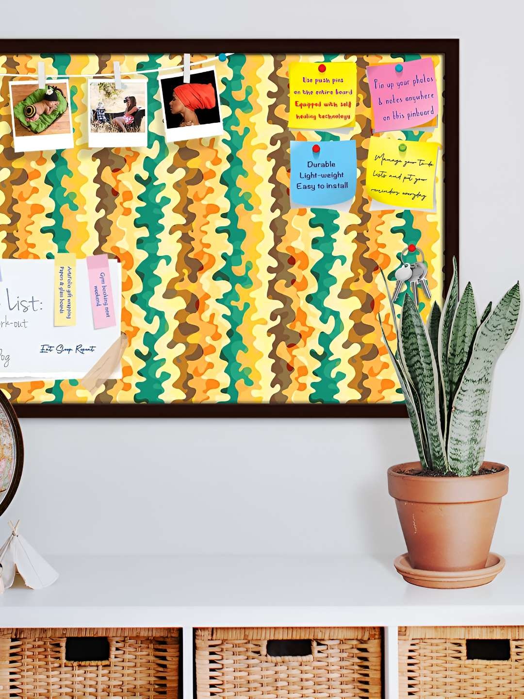 

ArtzFolio Wooden Notice Pin Board, Multi