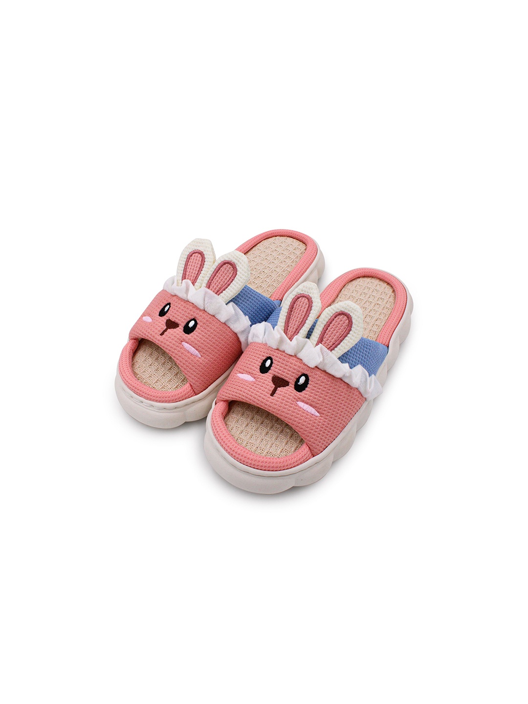 

JENNA Women Winter Self Design Room Slippers, Pink