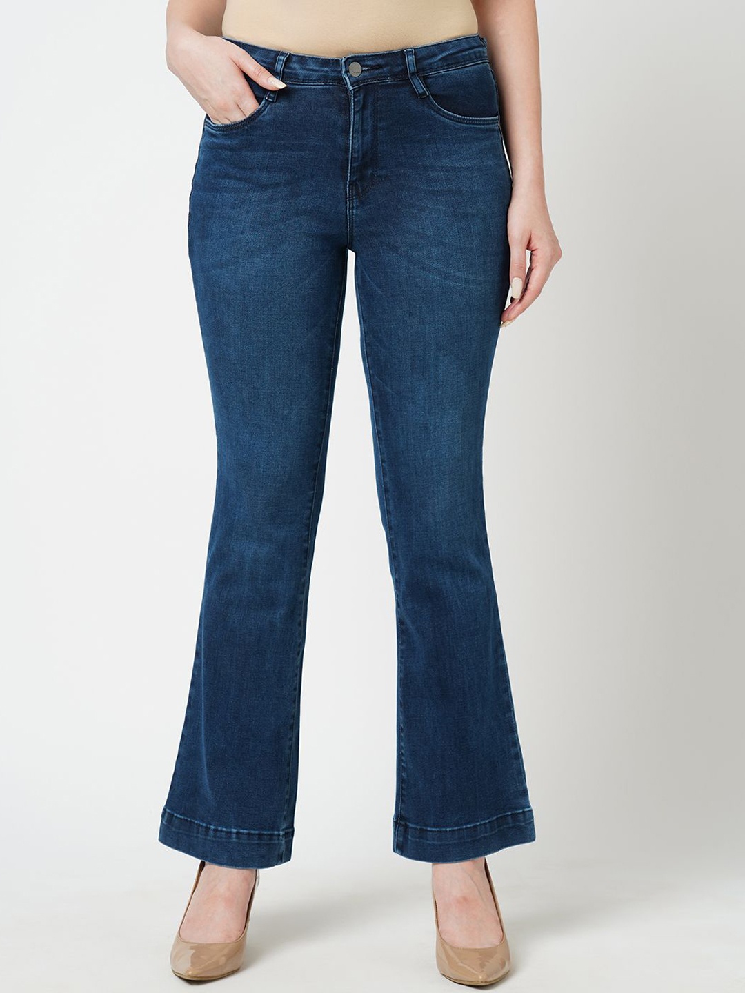 

Kraus Jeans Women Bootcut High-Rise Light Fade Jeans, Blue