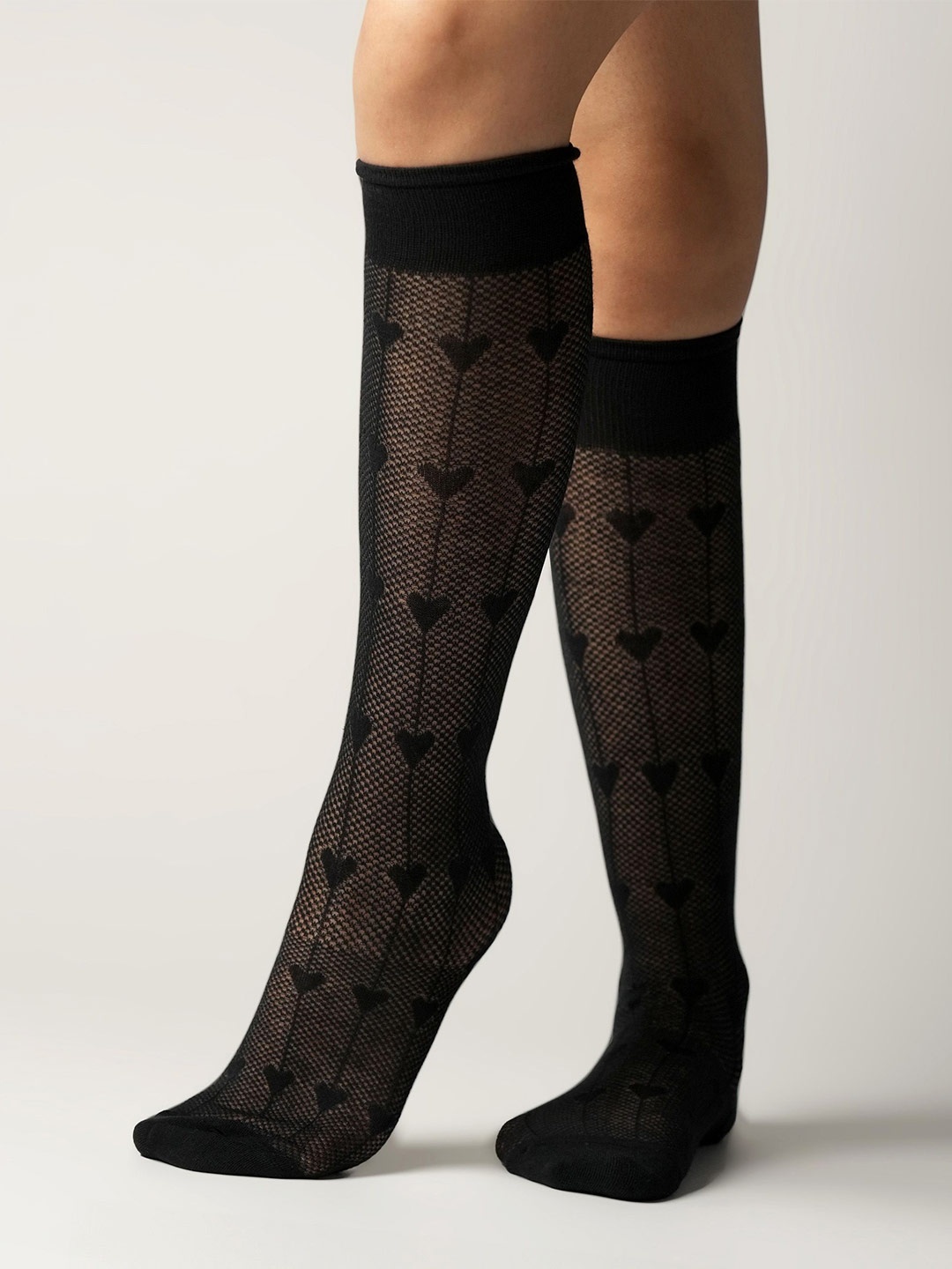 

Theater Women Patterned Above Ankle-Length Socks, Black