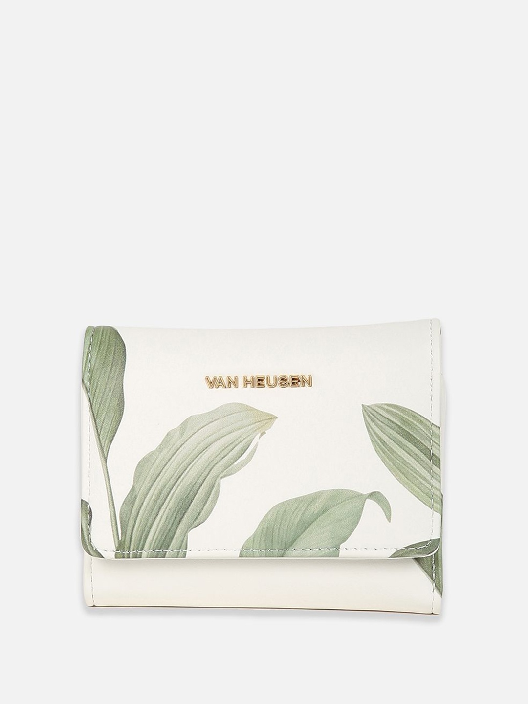 

Van Heusen Woman Floral Printed Leather Two Fold Wallet, White