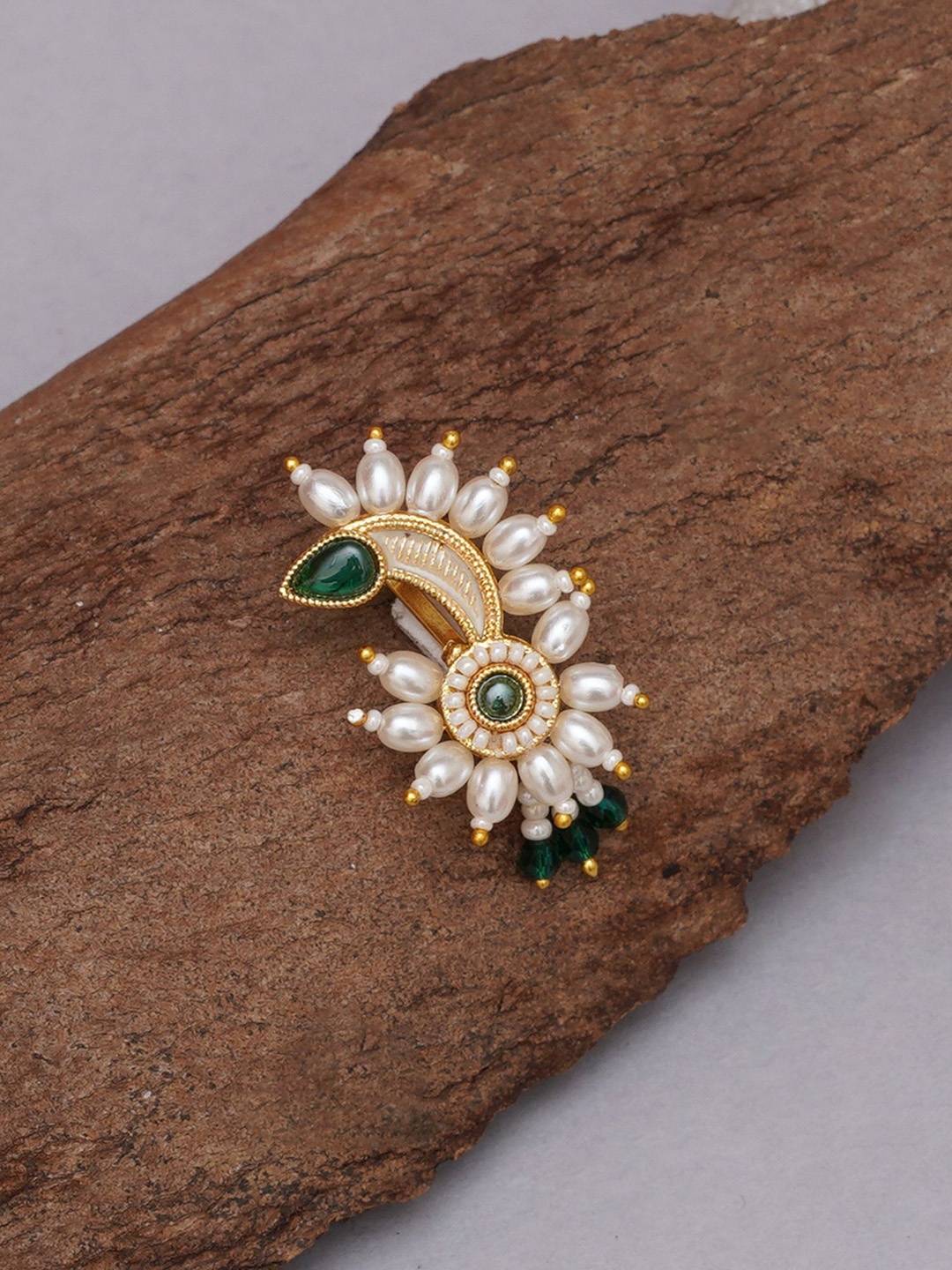 

Mali Fionna Gold-Plated Artificial Stones and Beads Stud Nosepin