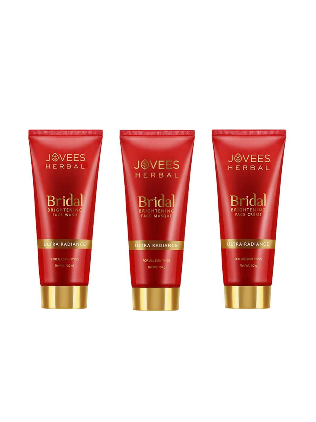 

Jovees Set Of 3 Bridal Face Wash With Face Masque & Cream, White