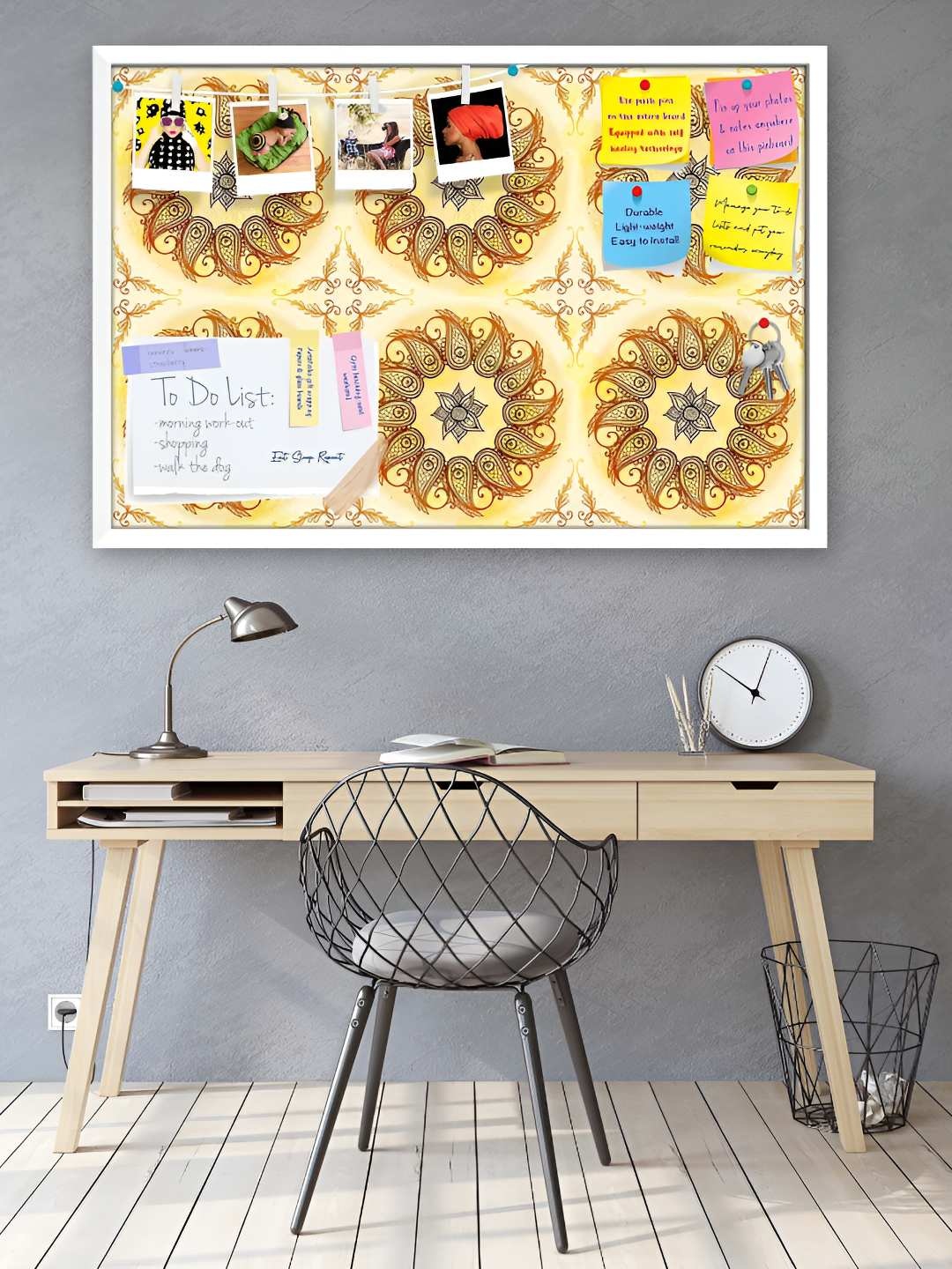 

ArtzFolio Wooden Notice Pin Board, Multi