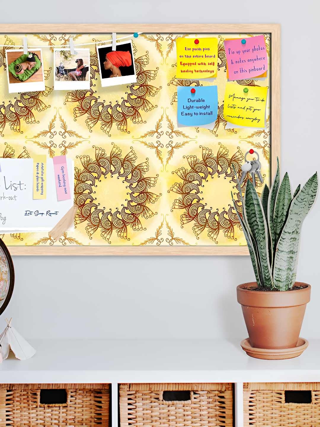 

ArtzFolio Wooden Notice Pin Board, Multi