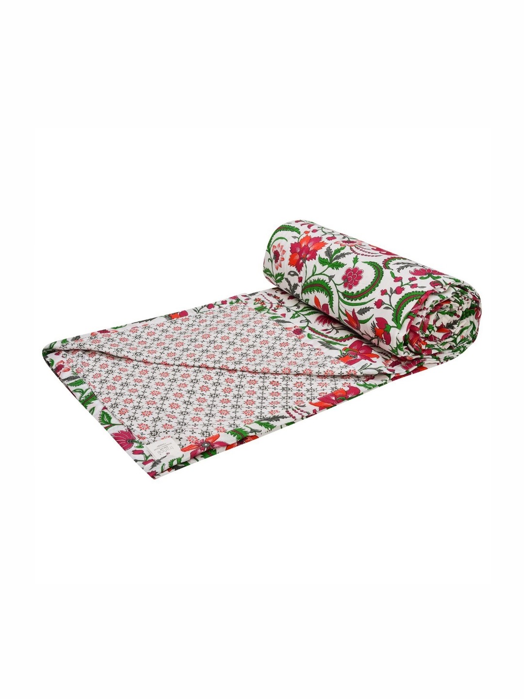 

Trance Home Linen Red & Green Floral 150 GSM Single Bed Dohar