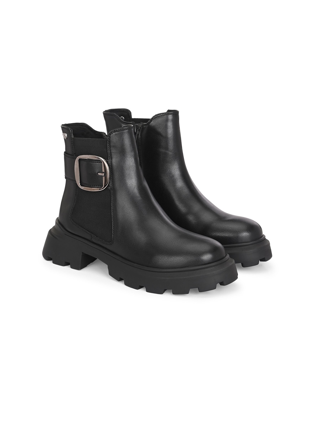 

Delize Men Light Weight Casual Mid-Top Chelsea Boots, Black