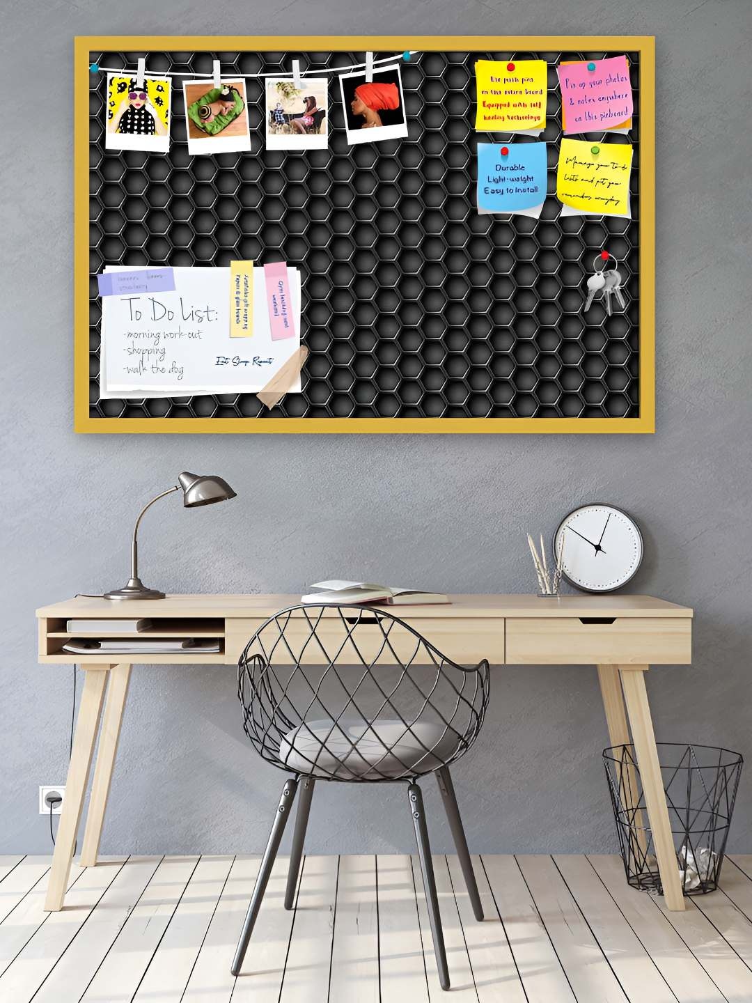 

ArtzFolio Wooden Notice Pin Board, Multi